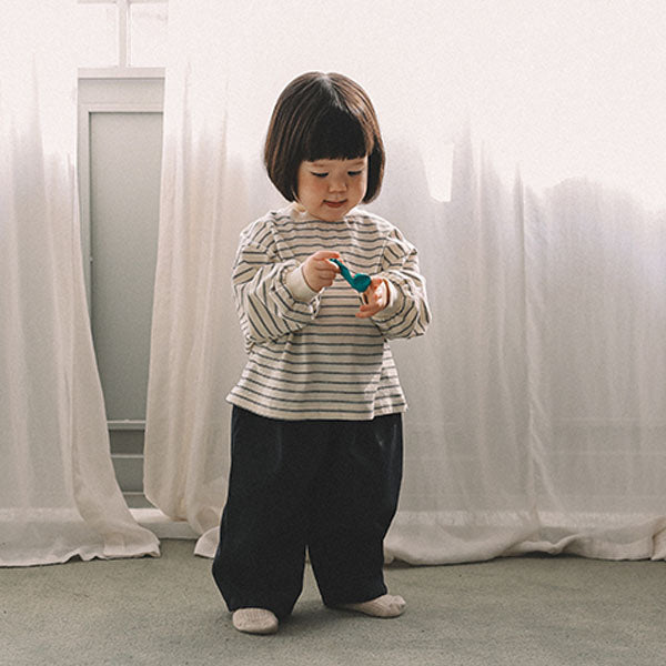 Hip Pocket Pants Korean infant chinos in natural made in Korea