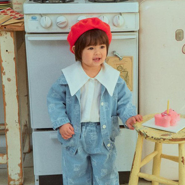 Airy Collar Blouse Korean toddler blouse in ivory made in Korea