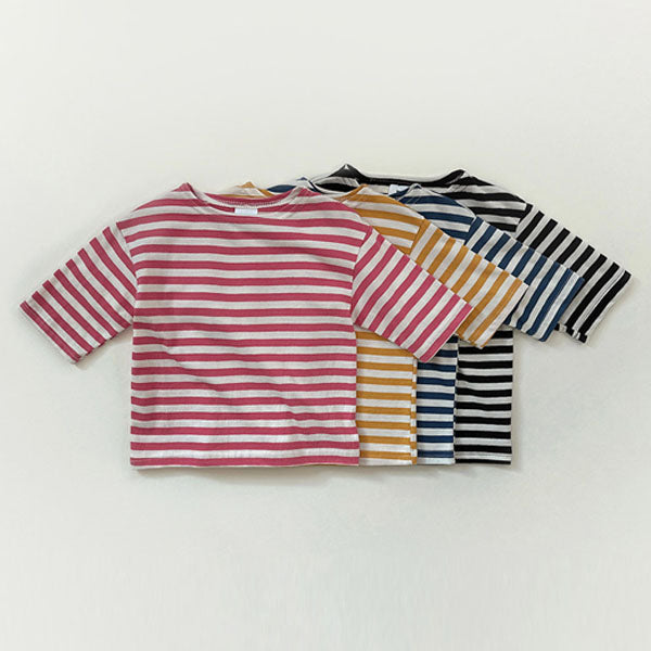 New Boat Neck Cropped Tee Korean juniors t-shirt in pink made in Korea