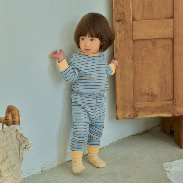 Apollo Loungewear Korean toddler loungewear in blue made in Korea