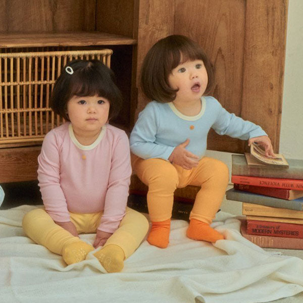 Picnic Loungewear Korean toddler loungewear in blue made in Korea