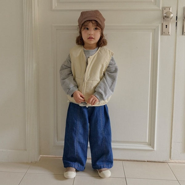 Panel Denim Pants Korean toddler pants in light denim made in Korea