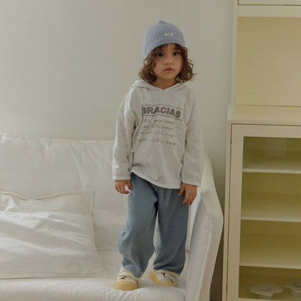 Waffle Pants Korean toddler pants in beige made in Korea