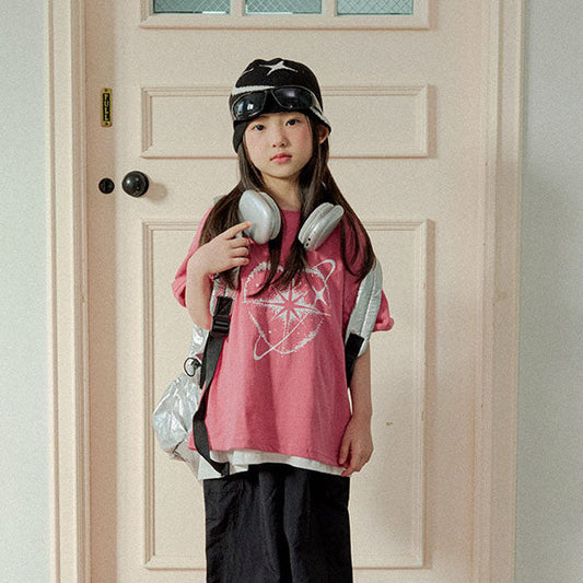 Stella Short Sleeve Tee Korean juniors t-shirt in blue made in Korea