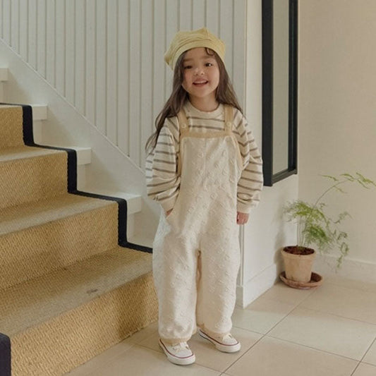 Denim Stripe Tee Korean toddler t-shirt in melange made in Korea