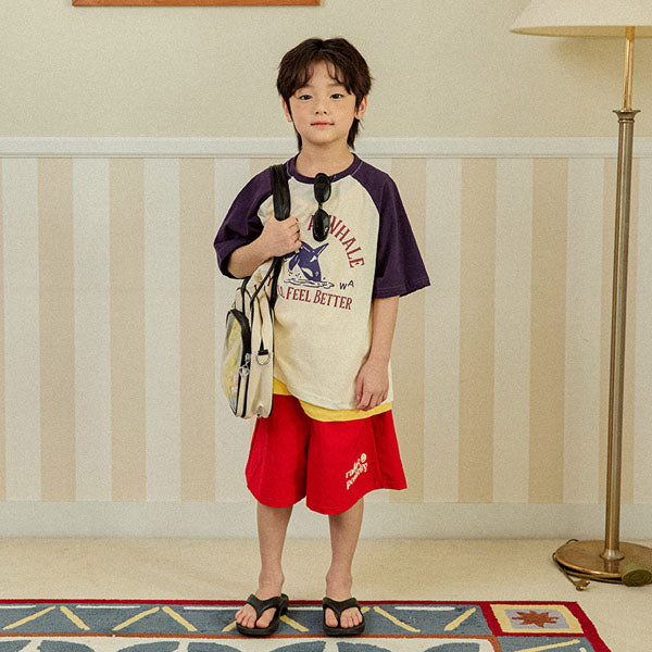 Plum Shorts Korean juniors shorts in red made in Korea