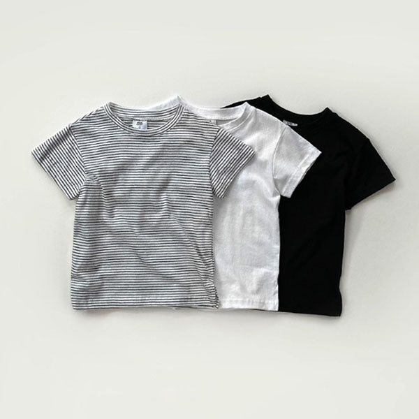 Short Sleeve Layered Tee Korean juniors t-shirt in white made in Korea