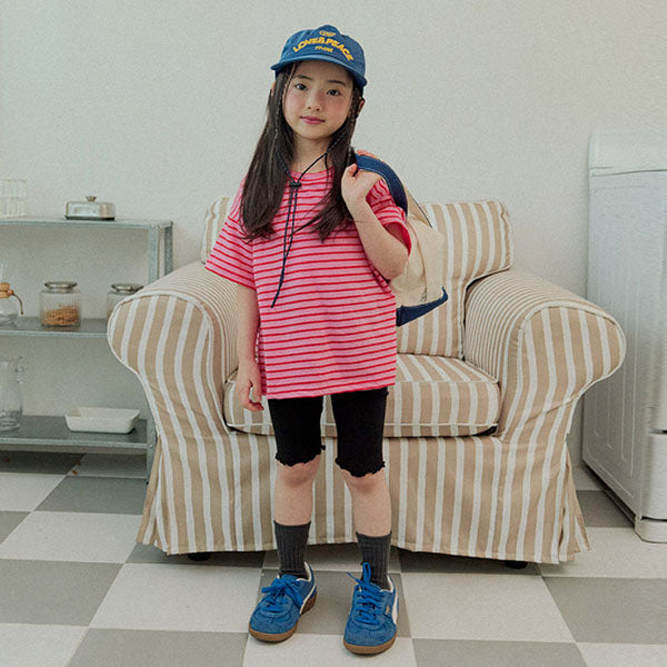 Rebel Cropped Leggings Korean juniors pants in indie pink made in Korea