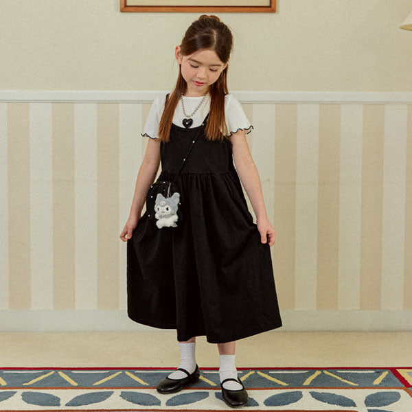 Spaghetti Strap Dress Korean juniors dress in brick made in Korea