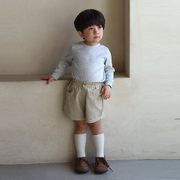 Basic Shorts Korean toddler shorts in beige made in Korea
