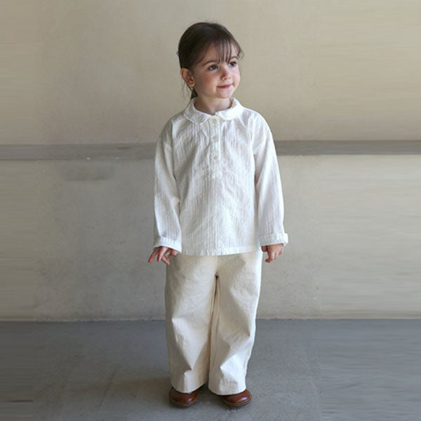 Taylor Pants Korean toddler pants in cream made in Korea