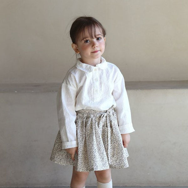 Isabel Blouse Korean toddler blouse in ivory made in Korea
