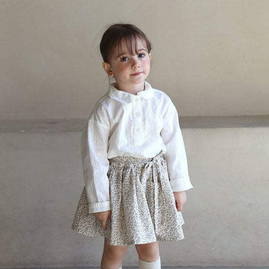 Isabel Blouse Korean toddler blouse in ivory made in Korea