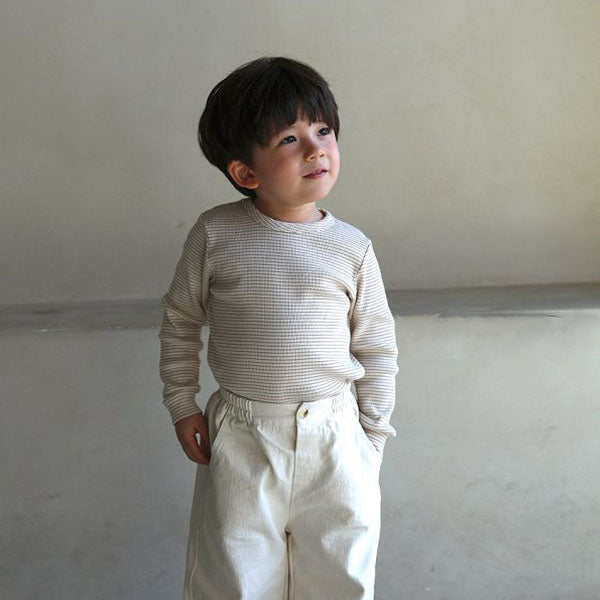 Crayon Stripe Tee Korean toddler t-shirt in red made in Korea