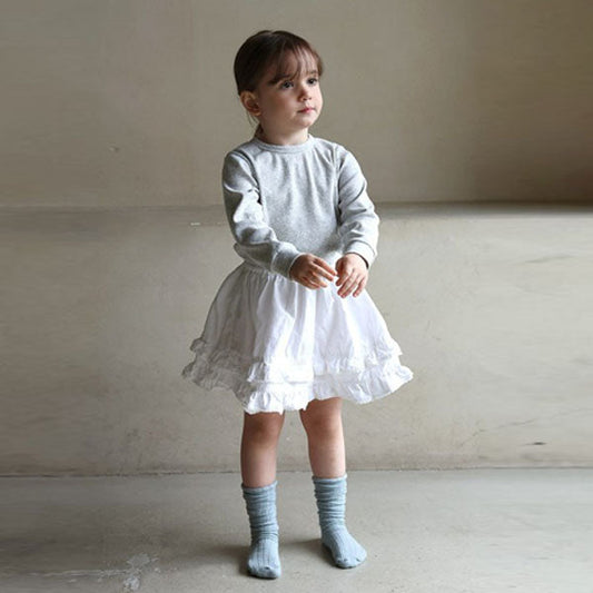 Lace Skirt Korean toddler skirt in white made in Korea