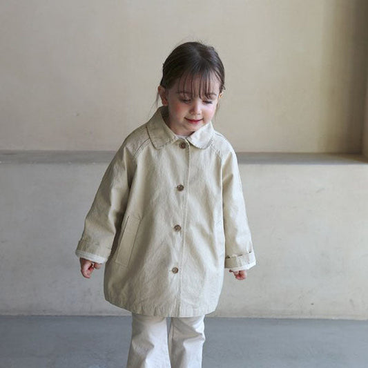 Bono Trench Coat Korean toddler jacket in beige made in Korea