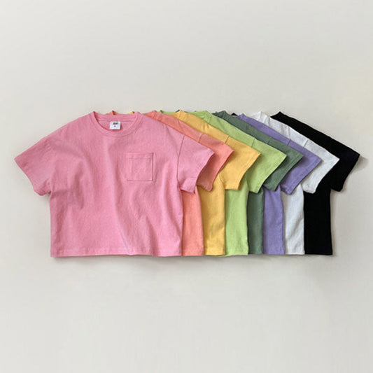 Sweet Pocket Tee Korean juniors t-shirt in pink made in Korea