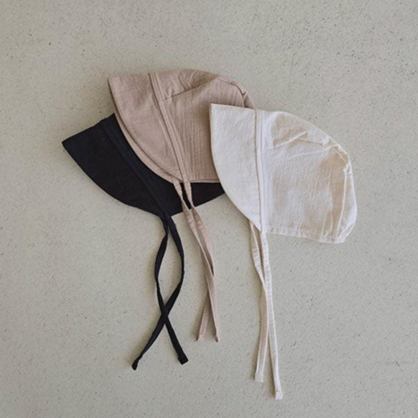 Natural Bonnet Korean kids accessory in ivory made in Korea