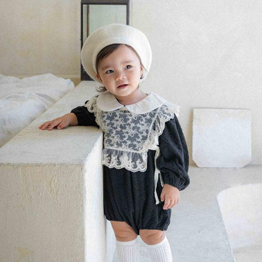 Lace Ruffle Vest Korean kids jacket in mesh lace made in Korea