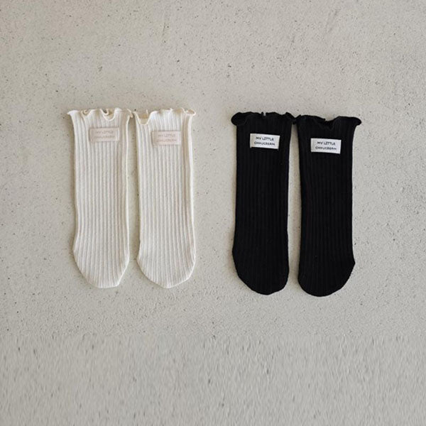 Bebe Ribbed Socks Korean kids accessory in ivory made in Korea