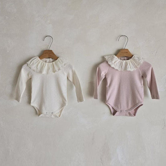 Emily Bodysuit Korean infant bodysuit in ivory made in Korea