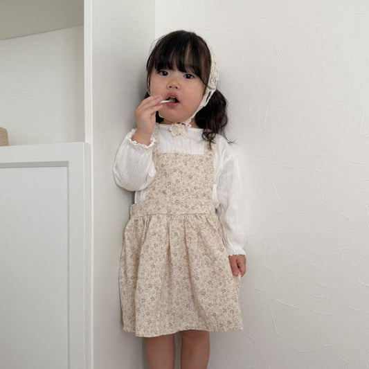 Mona Puff Tee Korean toddler t-shirt in ivory made in Korea