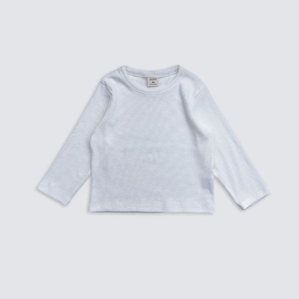 Ribbed Basic Tee Korean toddler t-shirt in navy made in Korea
