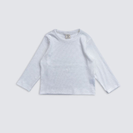 Ribbed Basic Tee Korean toddler t-shirt in navy made in Korea