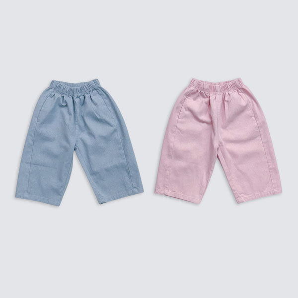 Pigment Panel Pants Korean toddler pants in blue made in Korea