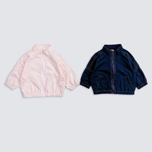 Stitch Windbreaker Korean toddler jacket in pink made in Korea