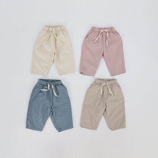 Spring String Pants Korean toddler pants in cream made in Korea