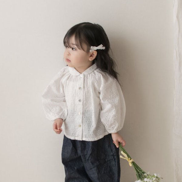 Lui Blouse Korean infant blouse in ivory made in Korea