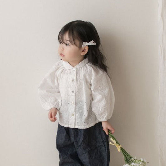 Lui Blouse Korean infant blouse in ivory made in Korea