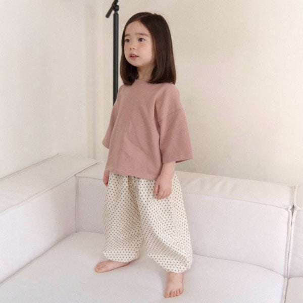 Bong Bong Bloomer Korean toddler bloomer in cream dot made in Korea