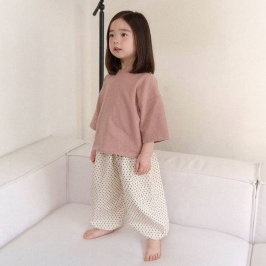 Bong Bong Bloomer Korean toddler bloomer in cream dot made in Korea