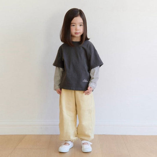 Everyday Jogger Pants Korean toddler pants in light heather made in Korea