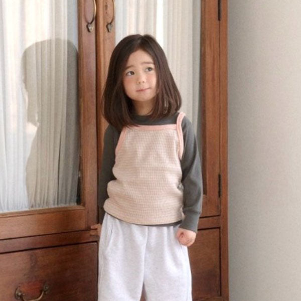 Stripes Tank Top Korean toddler tank top in heather made in Korea