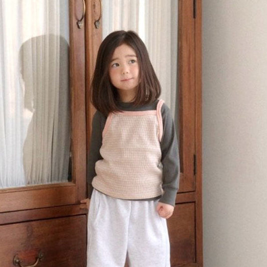 Stripes Tank Top Korean toddler tank top in heather made in Korea