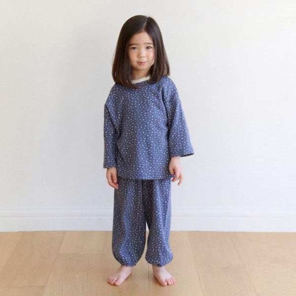 Soft Set Korean toddler set in cream floral made in Korea