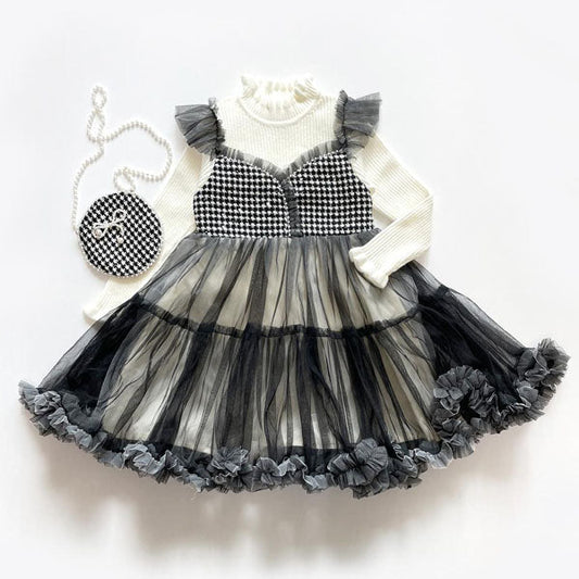 Nell Bag Dress Korean toddler dress in black made in Korea