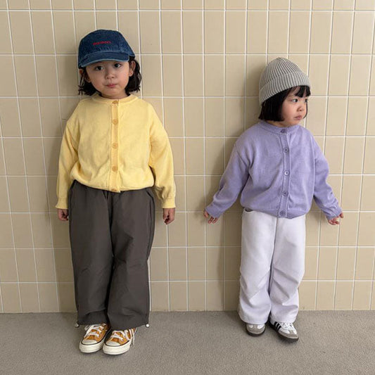 Cotton Cardigan Korean juniors sweater in black made in Korea