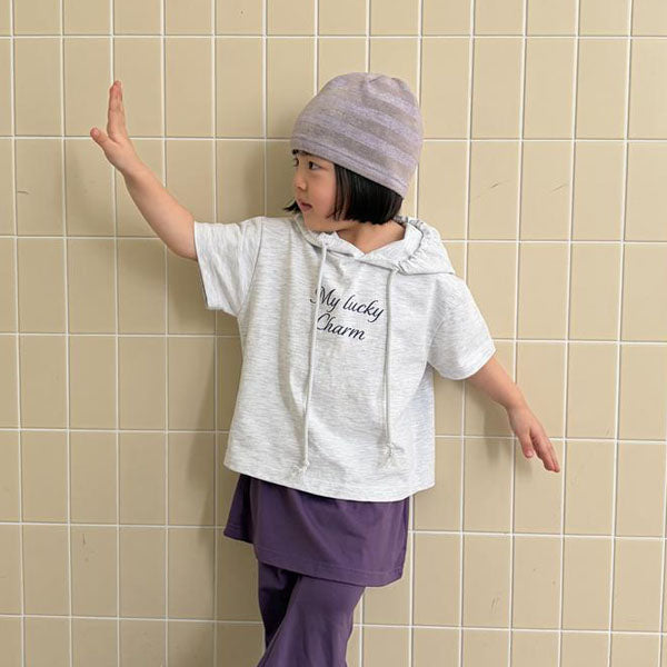 Charming Hoodie Korean juniors sweater in white melange made in Korea