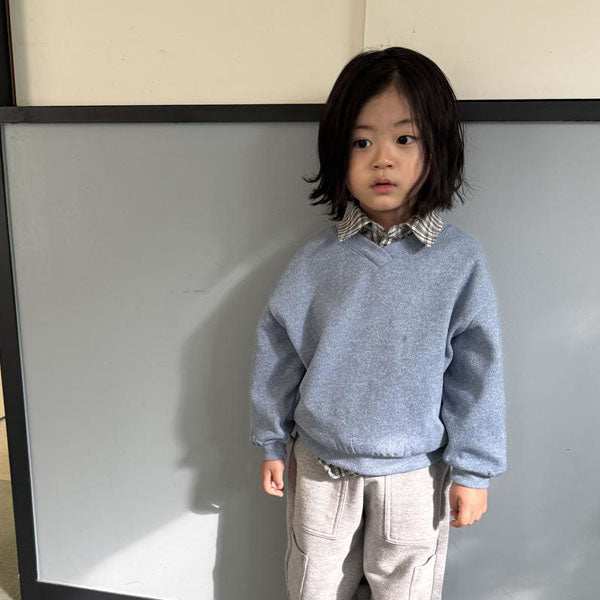 V-Neck Knit Sweater Korean juniors sweater in sky blue made in Korea