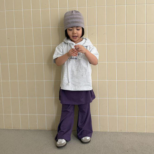 Tension Skirt Leggings Korean juniors pants in purple made in Korea