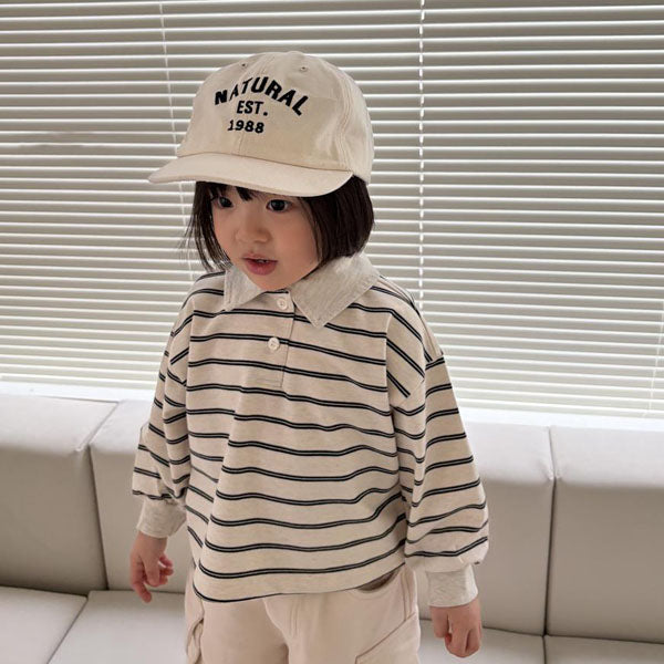 Natural Cap Korean kids accessory in cream made in Korea