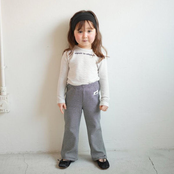 Rib Flare Pants Korean toddler pants in black made in Korea