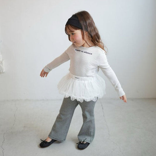 Balloon Layer Tutu Korean toddler skirt in off white made in Korea