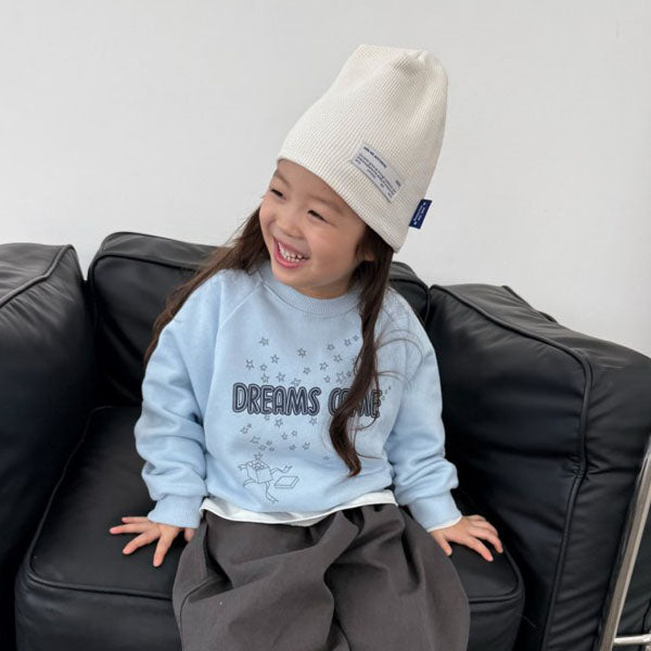 Dream Sweatshirt Korean toddler sweater in yellow made in Korea