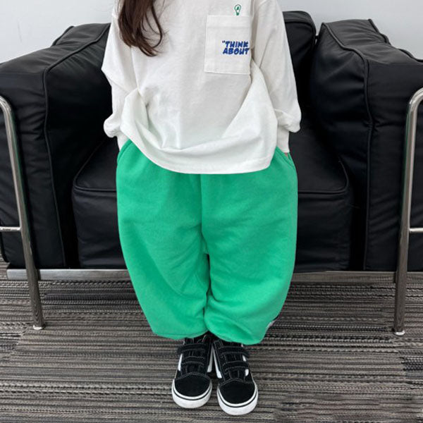 Center Pants Korean toddler pants in light heather made in Korea
