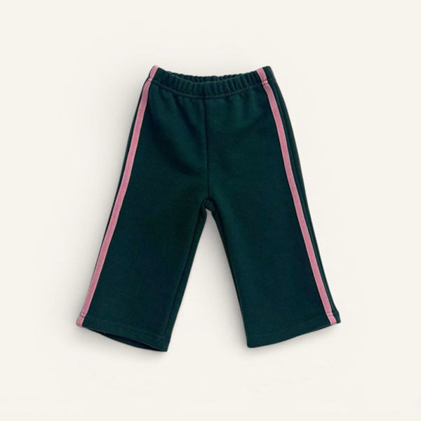 Taping Straight Pants Korean toddler pants in green made in Korea